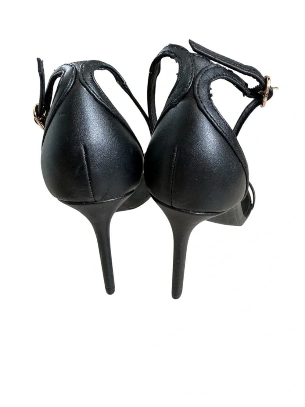 New! Mango Strappy Black Heeled Sandals 39(8)